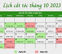 Lịch Cắt Tóc Tháng 10 2022